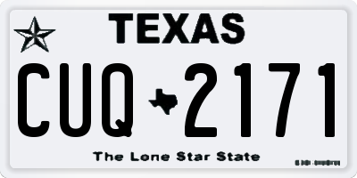 TX license plate CUQ2171