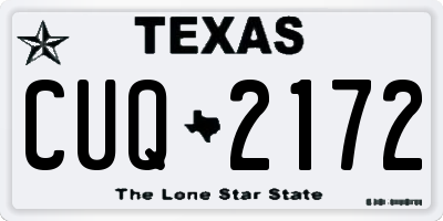 TX license plate CUQ2172