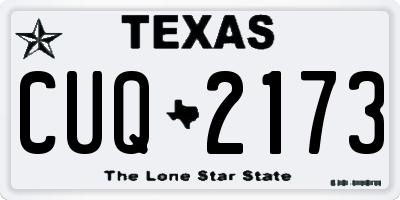 TX license plate CUQ2173