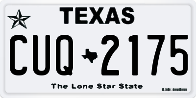 TX license plate CUQ2175