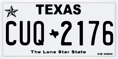 TX license plate CUQ2176