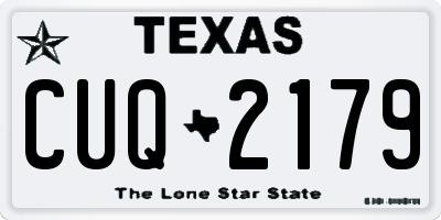 TX license plate CUQ2179