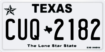 TX license plate CUQ2182