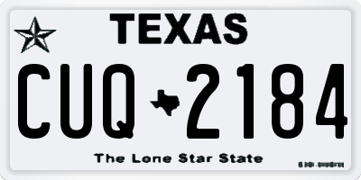 TX license plate CUQ2184