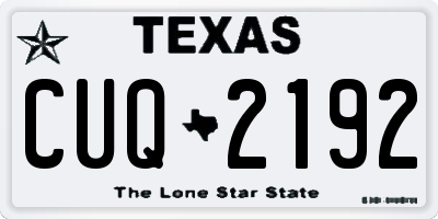 TX license plate CUQ2192