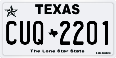 TX license plate CUQ2201