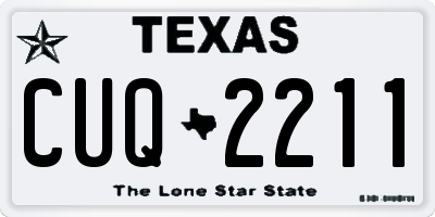 TX license plate CUQ2211