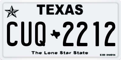 TX license plate CUQ2212