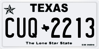 TX license plate CUQ2213