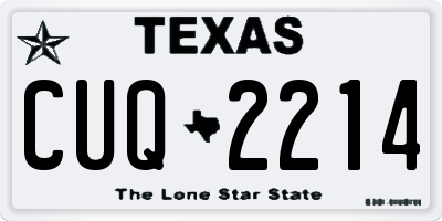 TX license plate CUQ2214