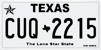 TX license plate CUQ2215