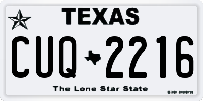 TX license plate CUQ2216