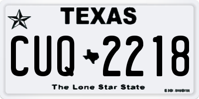 TX license plate CUQ2218