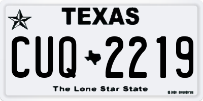 TX license plate CUQ2219