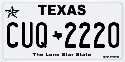 TX license plate CUQ2220
