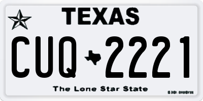 TX license plate CUQ2221