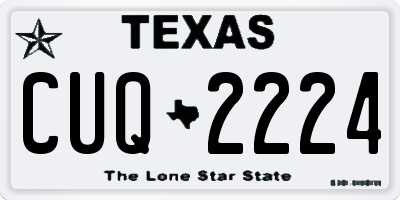 TX license plate CUQ2224