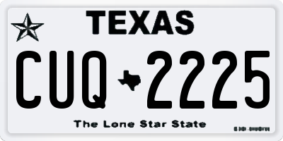 TX license plate CUQ2225