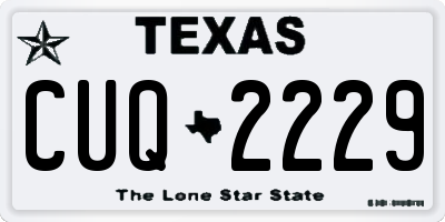TX license plate CUQ2229