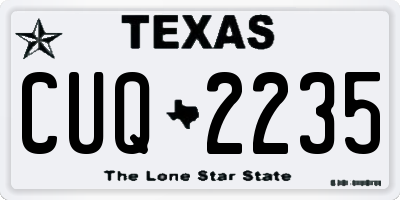 TX license plate CUQ2235