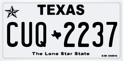 TX license plate CUQ2237
