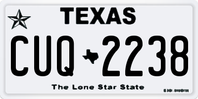 TX license plate CUQ2238