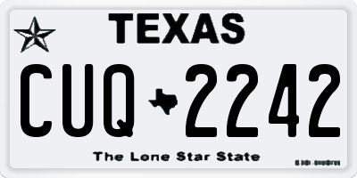 TX license plate CUQ2242