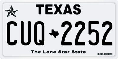 TX license plate CUQ2252
