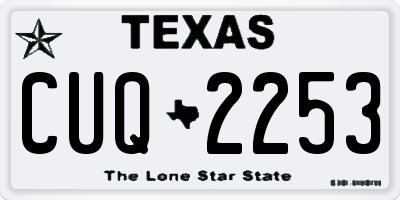 TX license plate CUQ2253