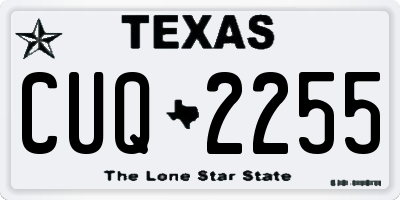 TX license plate CUQ2255