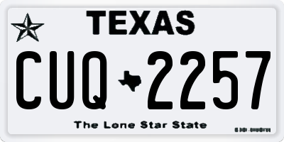 TX license plate CUQ2257