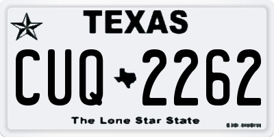 TX license plate CUQ2262