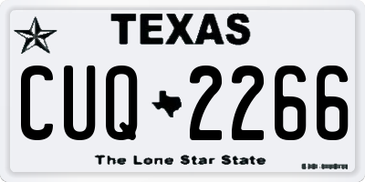 TX license plate CUQ2266