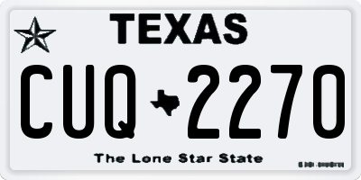 TX license plate CUQ2270