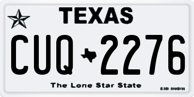 TX license plate CUQ2276