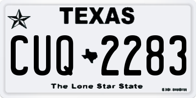 TX license plate CUQ2283