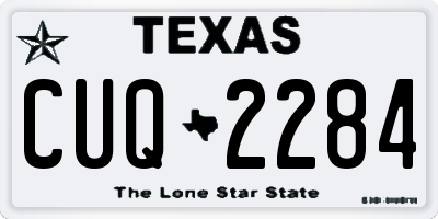 TX license plate CUQ2284