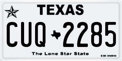 TX license plate CUQ2285