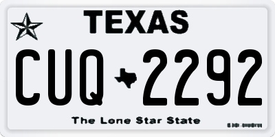 TX license plate CUQ2292