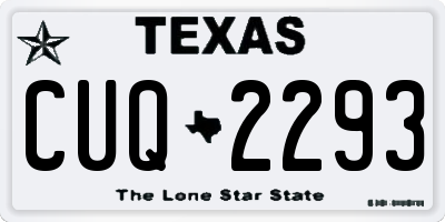 TX license plate CUQ2293