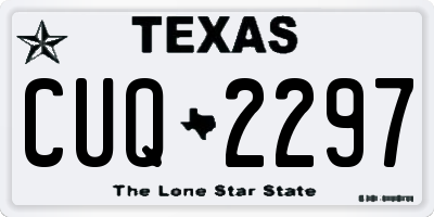 TX license plate CUQ2297