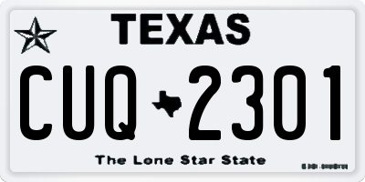 TX license plate CUQ2301
