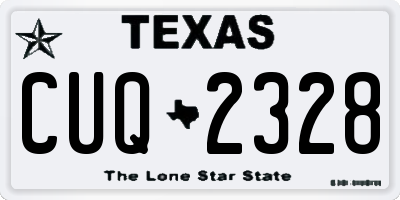 TX license plate CUQ2328