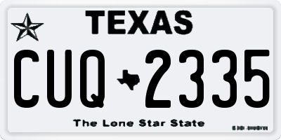 TX license plate CUQ2335