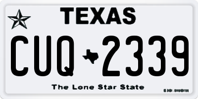 TX license plate CUQ2339