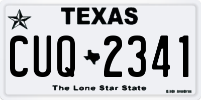 TX license plate CUQ2341