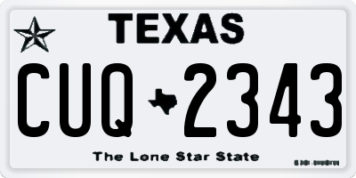 TX license plate CUQ2343