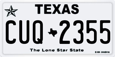 TX license plate CUQ2355