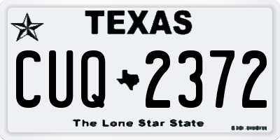 TX license plate CUQ2372
