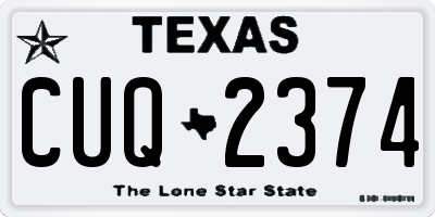 TX license plate CUQ2374